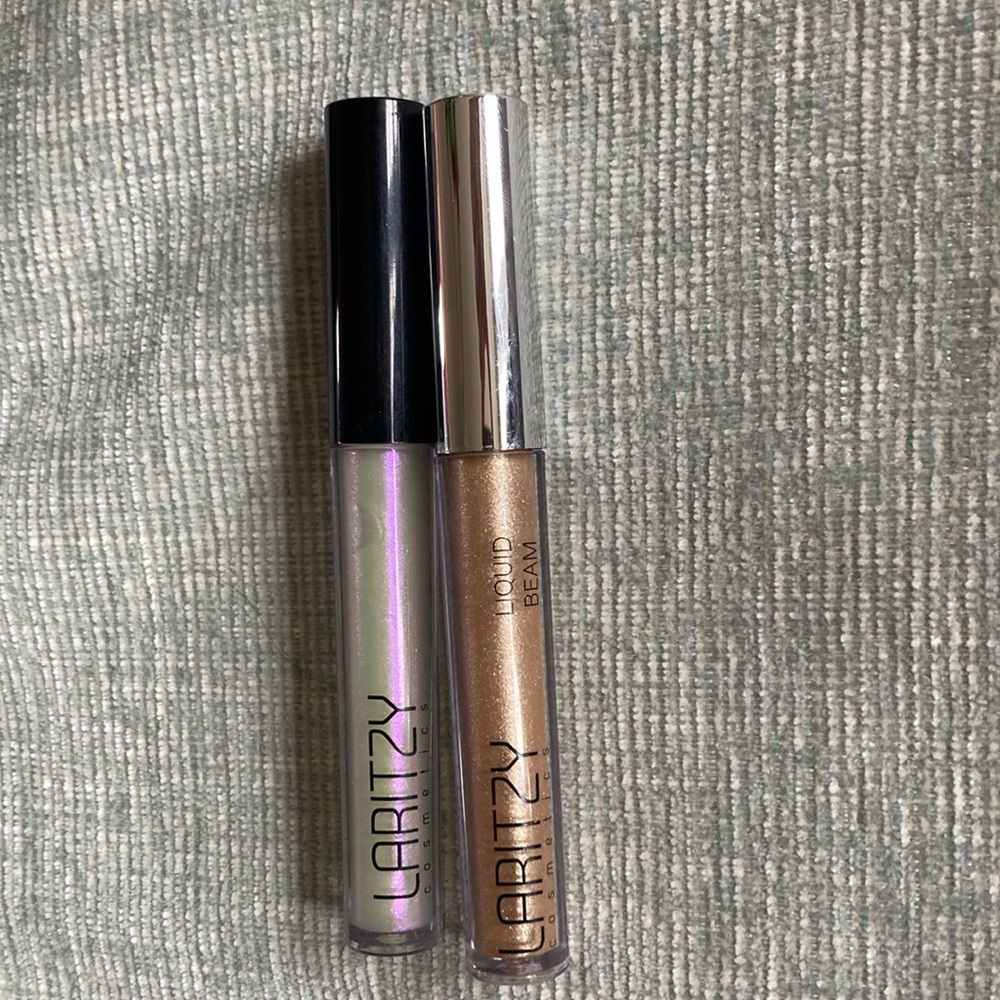 Laritzy Cosmetics lipgloss bundle liquid beam Topaz & Aura new without box